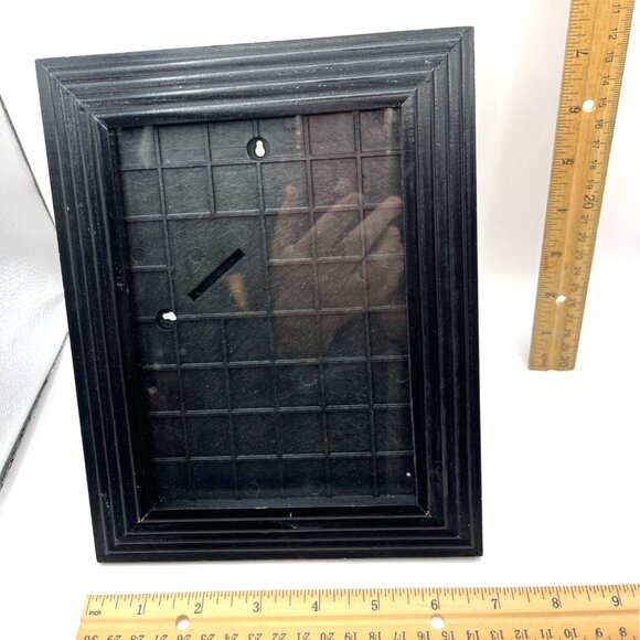 Vintage Black Wooden Picture Frame Set Of 2 W/ Glass Cover 8"x10" & 5"x7" - Picture 5 of 9